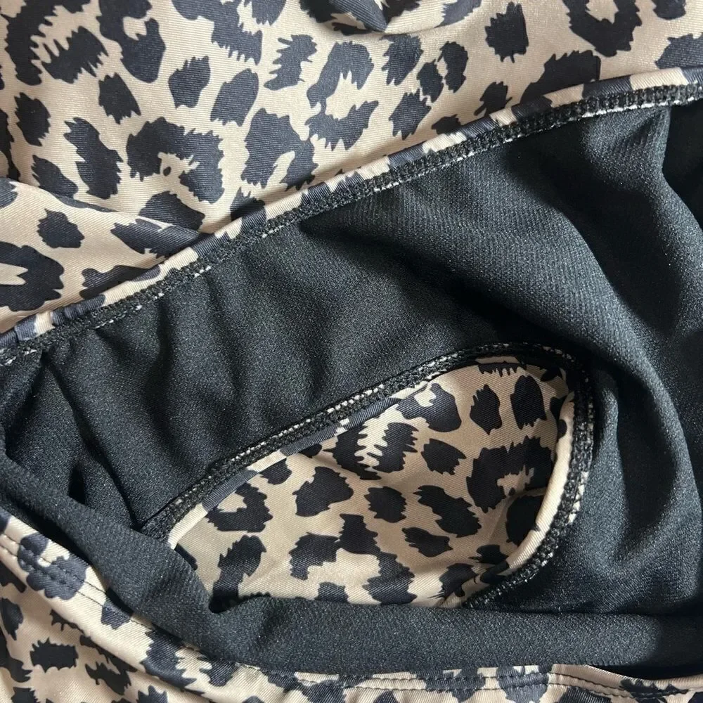 Nicole Miller one piece swimsuit cheetah print size large